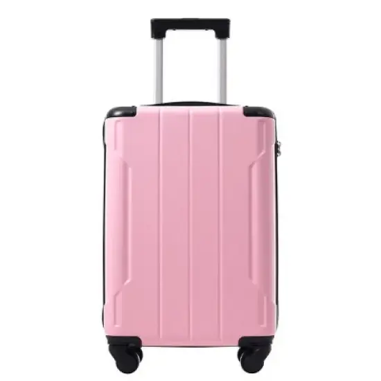Luupatchy 20 inches Hardshell Carry-On Luggage,with 2 Packing Cubes, Pink image {5}