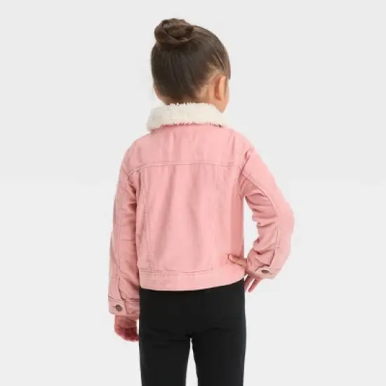 OshKosh B'gosh Toddler Girls' Sherpa Lined Corduroy Jacket - Pink image {1}
