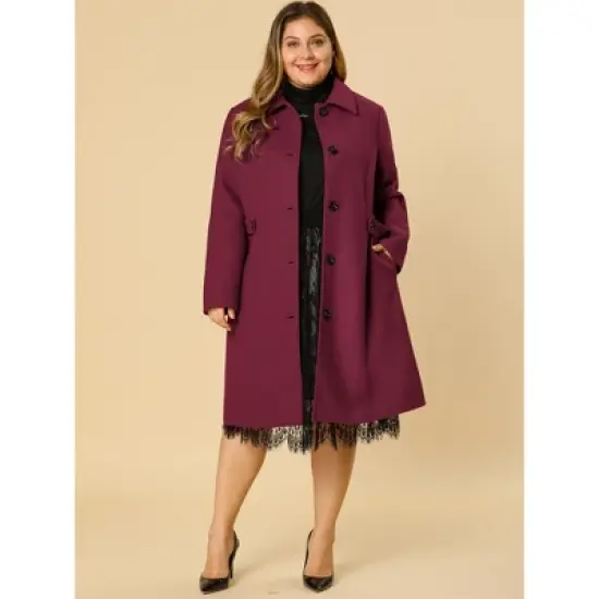 Agnes Orinda Women's Plus Size Winter Outfits Utility Belted Fashion Overcoats image {1}