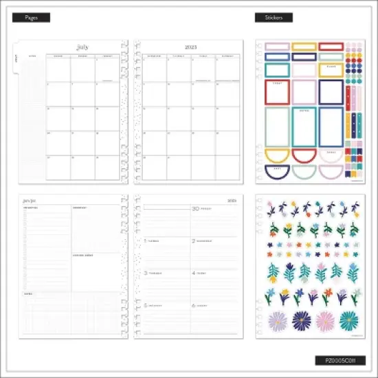 The Happy Planner 7"x9.25" 2025-2026 Mod Mosaics Classic 12 Months Dated Planner image {11}