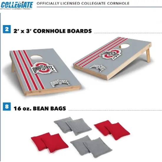 NCAA Ohio State Buckeyes 2'x3' Wood Cornhole Set image {1}