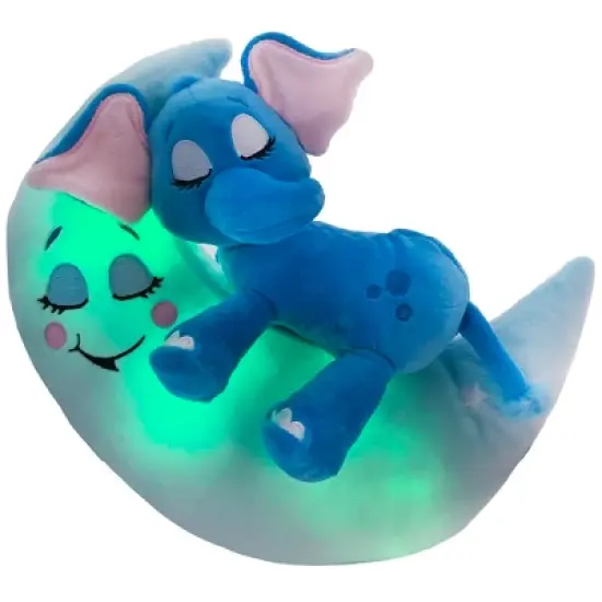 Happpy Nappers: Lullabrites Moon Pet - Elephant - Blue image {2}