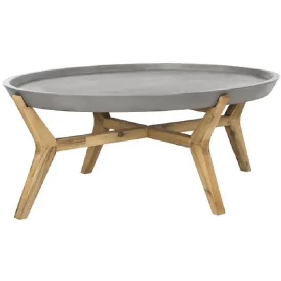 Hadwin Coffee Table - Indoor/Outdoor - VNN1021 - Dark Grey - Safavieh image {5}