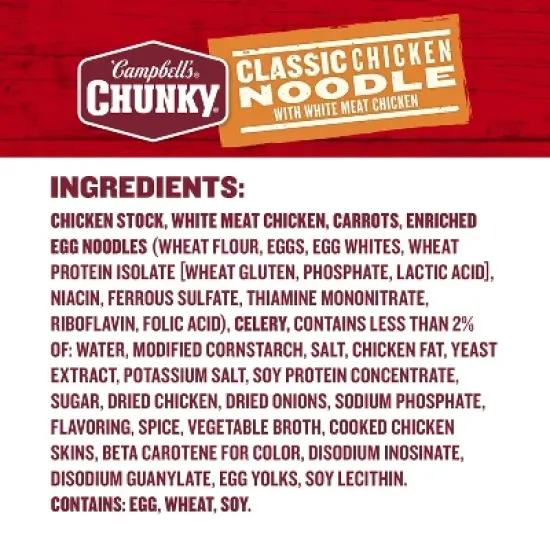 Campbell's Chunky Classic Chicken Noodle Soup - 18.6oz image {8}