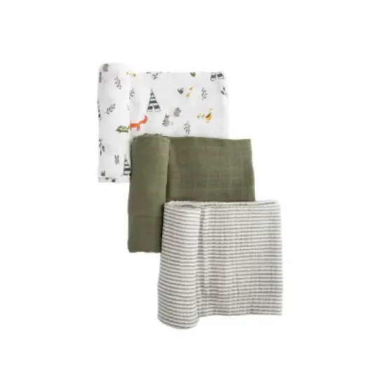 Little Unicorn Cotton Muslin Swaddle Blanket - 3pk image {11}