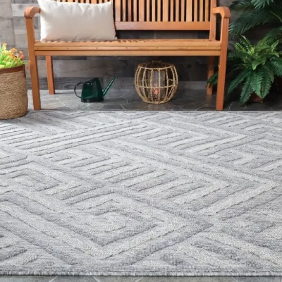 Contemporary Geometric Abstract Indoor Outdoor Area Rug by Blue Nile Mills image {9}