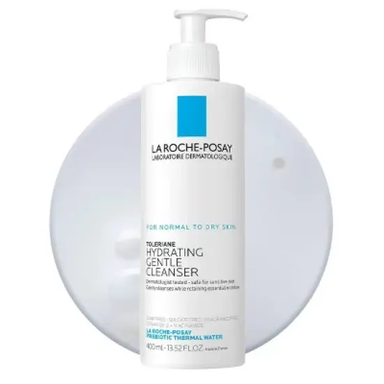 La Roche Posay Toleriane Hydrating Gentle Face Wash with Ceramide for Normal to Dry Sensitive Skin, Oil Free - 13.5 fl oz image {3}