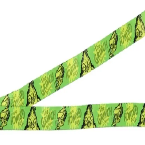Dr. Seuss GRINCH And Max ID Badge Holder Lanyard w/ 1.5" Logo Rubber Pendant Green image {3}