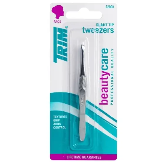 Trim Slant Tip Textured Grip Tweezers image {5}