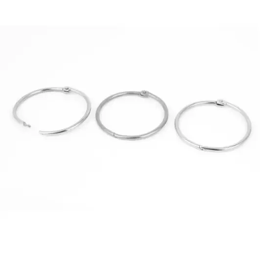 Unique Bargains Office Book Hoops Scrapbook Album DIY Binder Loose Leaf Ring 3 Pcs image {5}