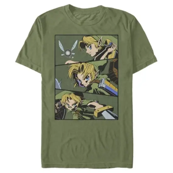 Men's Nintendo Zelda Anime Comic Strip T-Shirt image {4}