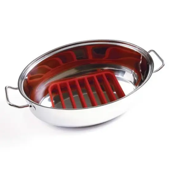 Norpro 9" x 6" Nonstick Silicone Rectangle Roast Rack and Trivet image {6}