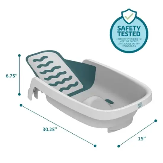 The First Years Sure Comfort 4-in-1 Reclining Newborn to Toddler Baby Bathtub - White image {2}