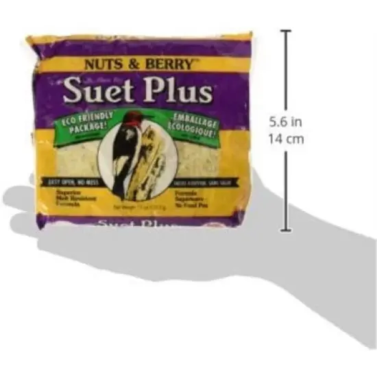 Wildlife Sciences Nuts & Berry Blend Suet Plus Bird Feed, Melt Resistant Formula, 11oz image {2}