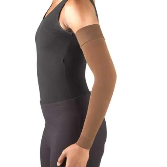 Truform Lymphedema Compression Arm Sleeve, 20-30 mmHg Post Mastectomy Support, Dot Top Grip Band image {5}