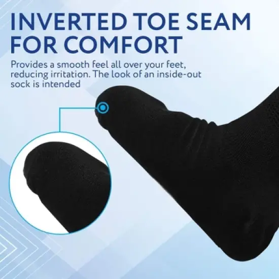 Impresa Extra Wide Socks for Men and Women - 2 Pairs - Ideal for Lymphedema, Swollen Feet, Legs, and Calves image {3}