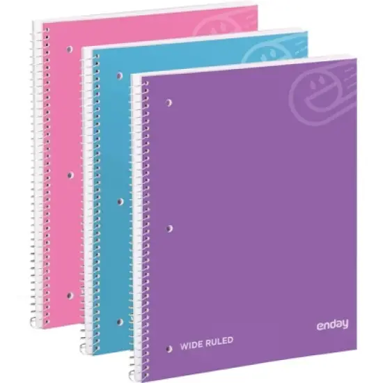 Enday 1-Subject Wide Ruled Spiral Notebook - 70 Sheets image {4}