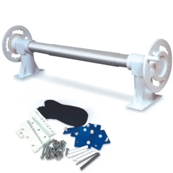 Swimline HydroTools 52000 Above Ground Pool Solar Blanket Reels System with Heavy Duty Straps and Hardware for Pool Cover and Maintenance System image {6}