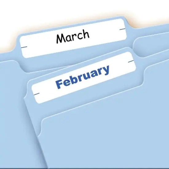 Avery Easy Peel Permanent File Folder Labels on 4" x 6" Sheets, 2/3" x 3-7/16", White, 3 Pack, 756 Labels Total (32131) image {1}