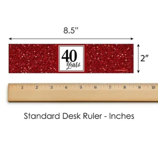 Big Dot of Happiness We Still Do - 40th Wedding Anniversary - Anniversary Party Water Bottle Sticker Labels - Set of 20 image {3}