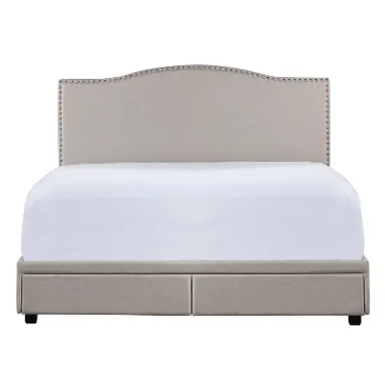 Kiley Upholstered Storage Bed Gray - Hillsdale Furniture image {2}