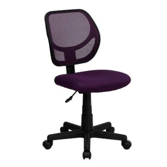 Emma and Oliver Mid-Back Mesh Swivel Task Office Chair with Curved Square Back image {11}