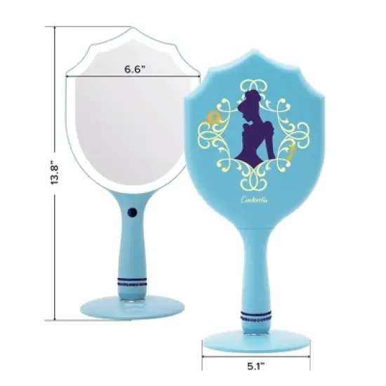 Impressions Vanity Cinderella LED Handheld Makeup Mirror With Standing Base image {5}