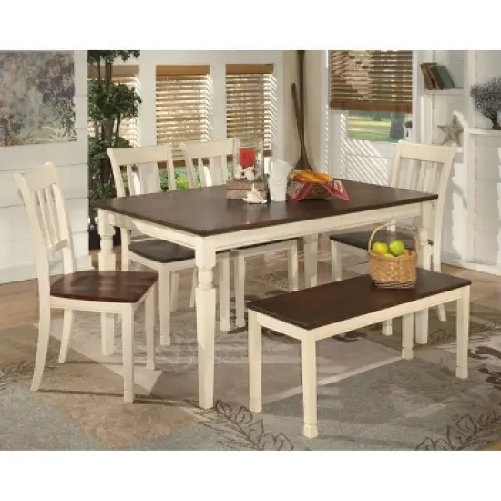 Whitesburg Rectangular Dining Room Table Wood/Brown/Cottage White - Signature Design by Ashley image {2}