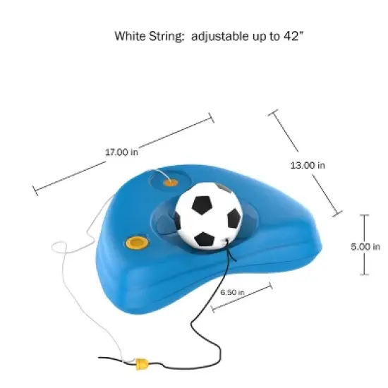 Toy Time Soccer Rebounder- Reflex Training Set with Fillable Weighted Base and Ball with Adjustable String Attached image {2}