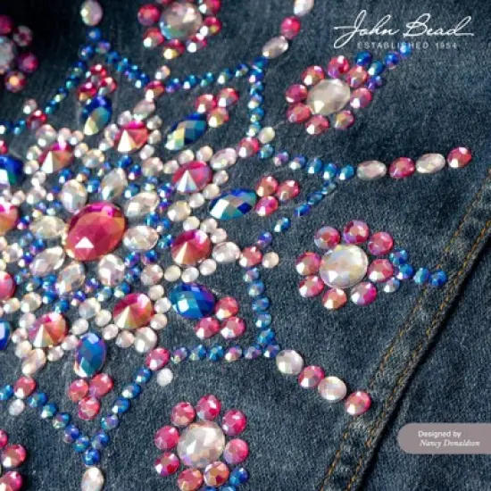 John Bead 200-Piece 16mm Orange AB Acrylic Round Flat Back Rhinestones image {3}