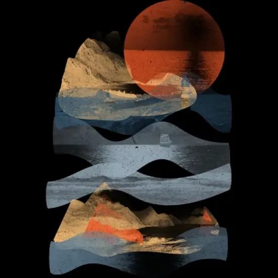 Men's Design By Humans Descending Down The Mountain By NDTank Tank Top image {1}