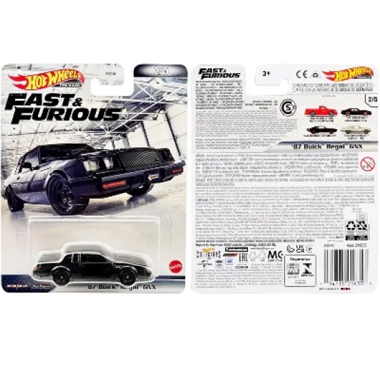 1987 Buick Regal GNX Black "Fast & Furious" Series Diecast Model Car by Hot Wheels image {2}