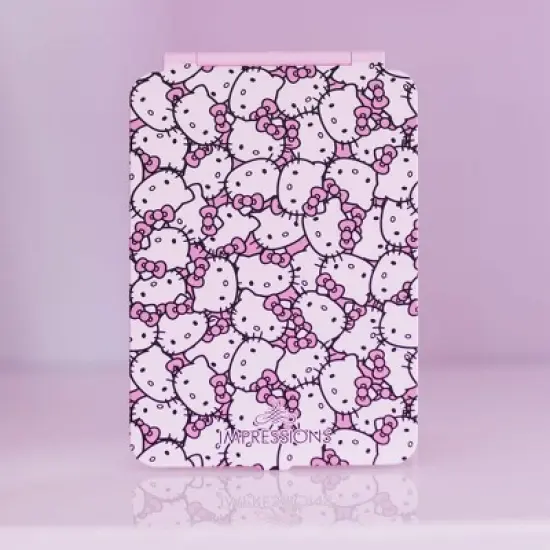 IMPRESSIONS VANITY Hello Kitty (White/Pink) Touch Pad Mini Tri-Tone LED Makeup Mirror image {9}