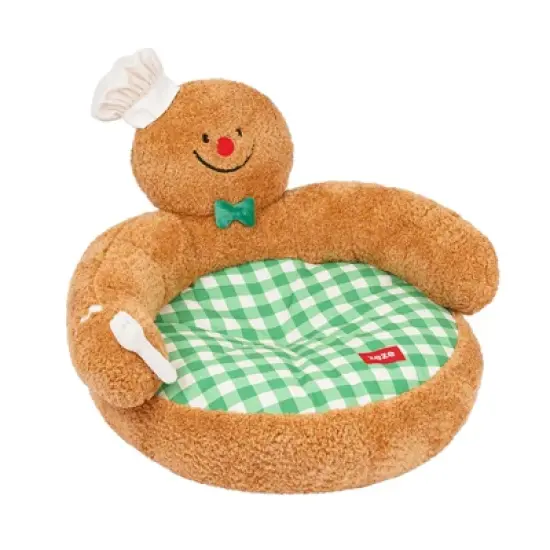 ZEZE Gingerbread Man Hug Pet Sofa Bed-Multicolored image {1}