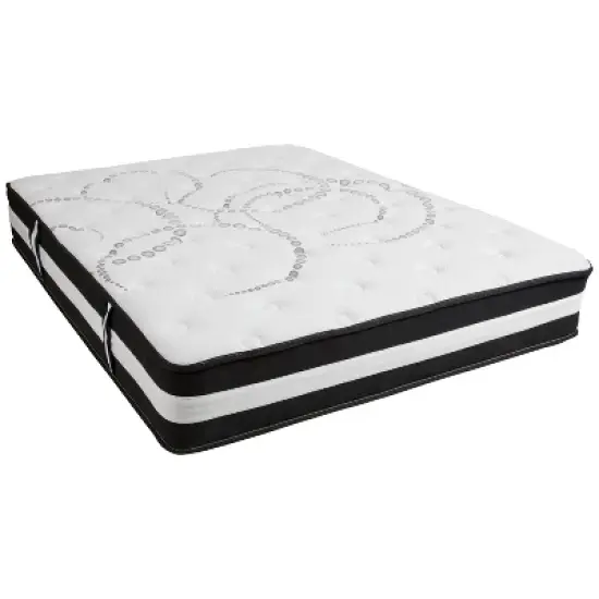 Emma and Oliver 14" Platform Bed Frame & 12" Mattress in a Box - No Box Spring Required image {11}