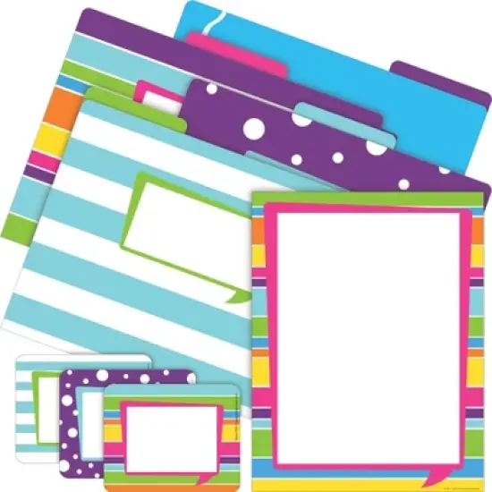 Barker Creek Happy Get Organized File Folders Set Multi-Design 107 per Set: Paper, Top Tab, Non-Pronged, 50 Sheet Capacity image {5}