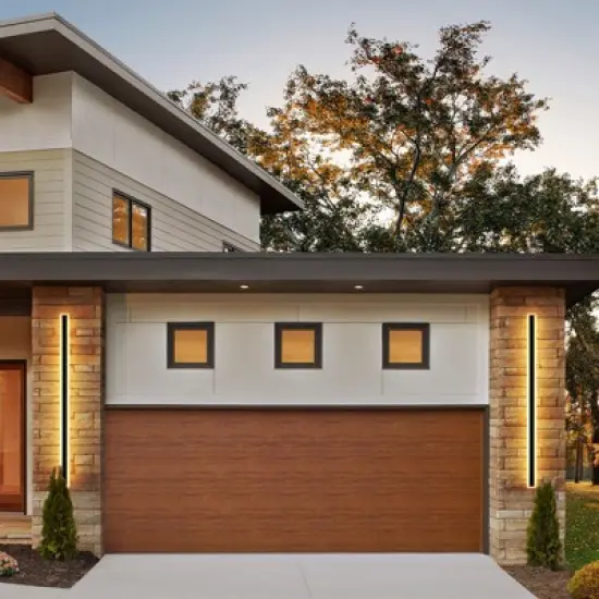 Rennnsan Kavone 23"/ 39"/ 59"/ 70" H Hardwired Liner Stainless Metal Industrial LED Dimmable Wall Sconce in Black image {9}