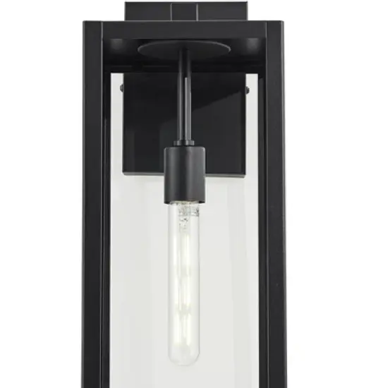 John Timberland Titan Modern Outdoor Wall Light Fixture Mystic Black 20" Clear Glass for Post Exterior Barn Deck House Porch Yard Patio Home Outside image {3}