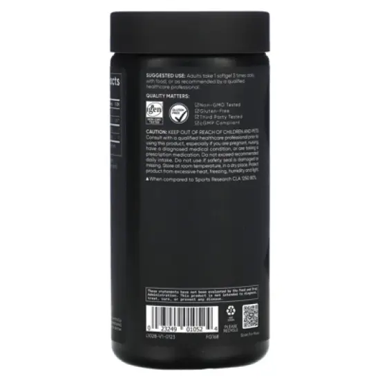 Sports Research CLA 1250, Max Strength, 1,250 mg, 180 Softgels image {2}