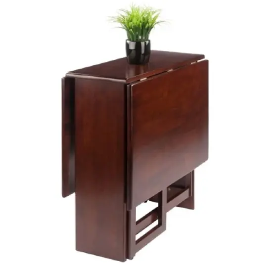 Clara Double Drop Leaf Dining Table Walnut - Winsome image {5}