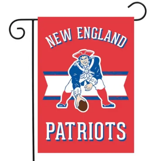 Briarwood Lane Retro New England Patriots Garden Flag NFL Double-Sided 12.5"x18" image {1}
