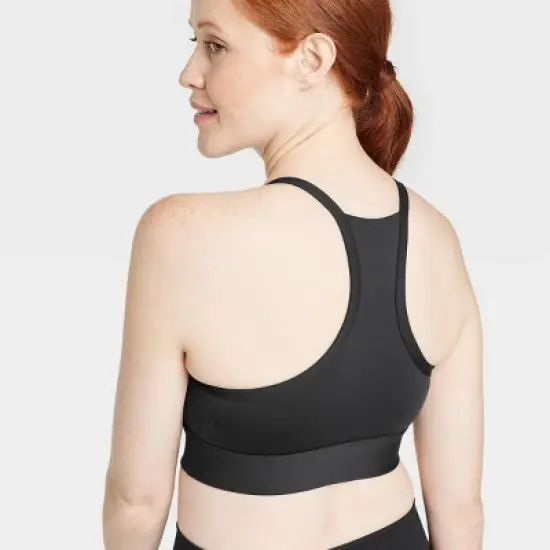 Women's Light Support Brushed Sculpt Halter Midline Sports Bra - All in Motion&trade; image {4}
