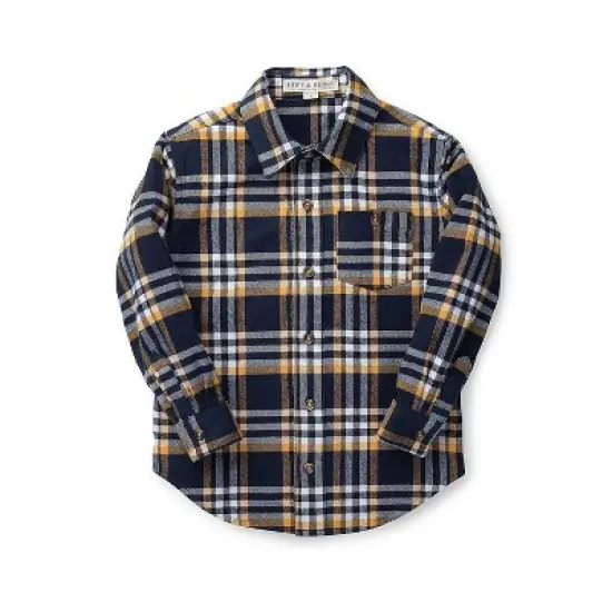 Hope & Henry Boys' Brushed Button Down Shirt, Infant image {4}