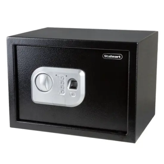 Fleming Supply Fingerprint Entry Electronic Safe - 13.8" x 9.8" x 9.8", Black image {7}