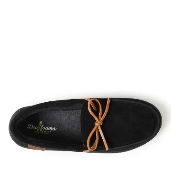 Dearfoams Men's Westboro Genuine Suede Energy Return Moccasin Slippers image {4}
