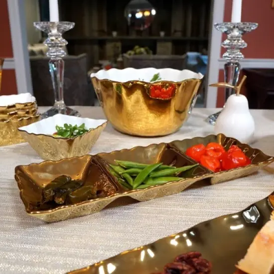 Certified International 3 Section Gold Coast Tray image {3}