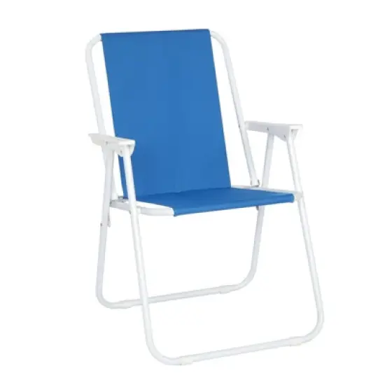 FURNIinspire Outdoor Portable Chair Sturdy Portable Design for Relaxation and Outdoor Activities, Blue, 19.09"*17.32"*29.53" image {5}