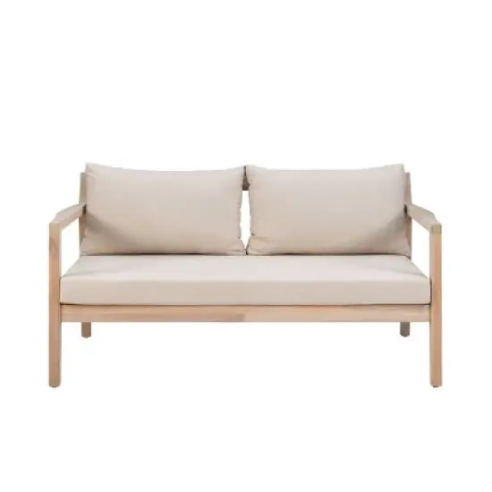 Linon 5pc Melita Acacia Conversation Set Natural image {6}