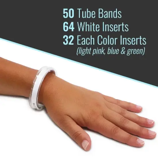 Mabis ID Wrist Bands, 50 Count, Tubular and Waterproof with Multiple Insert Colors, Hospital ID Bracelet, Party Wristbands or Event Bracelet image {3}