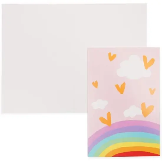 Paper Junkie 48 Pack Pastel Rainbow Thank You Cards, 4x6 Blank Cards and Envelopes for Baby Showers, Birthdays, All Occasion, 6 Designs image {6}